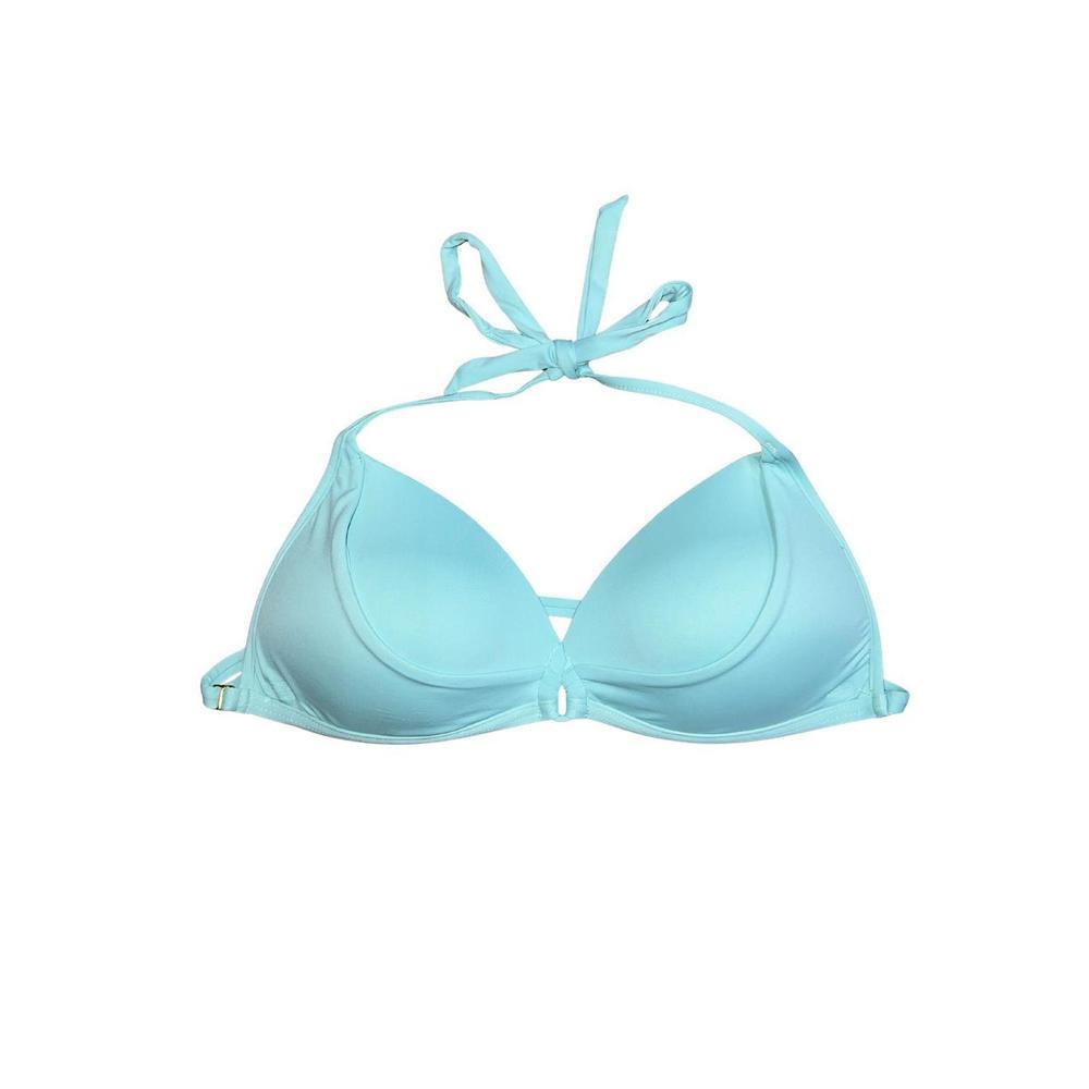 NEW B SWIM women's coco halter swim top in dawn blue
